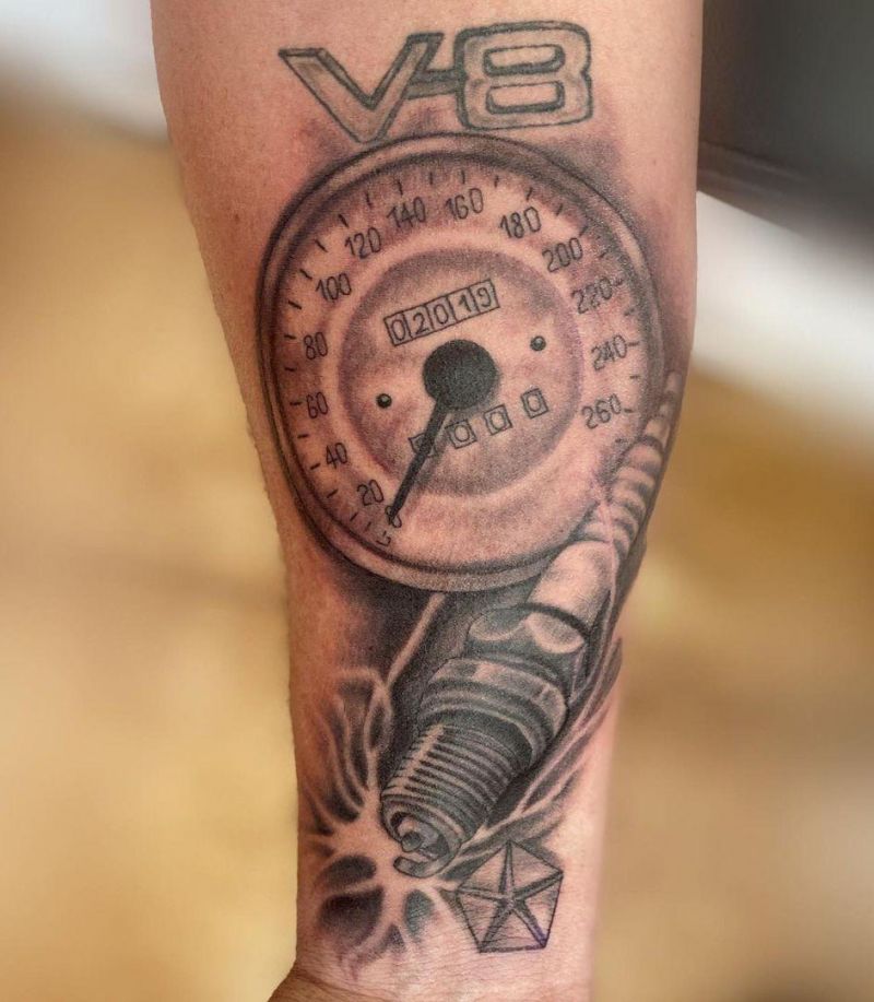 30 Excellent Speedometer Tattoos You Must Try