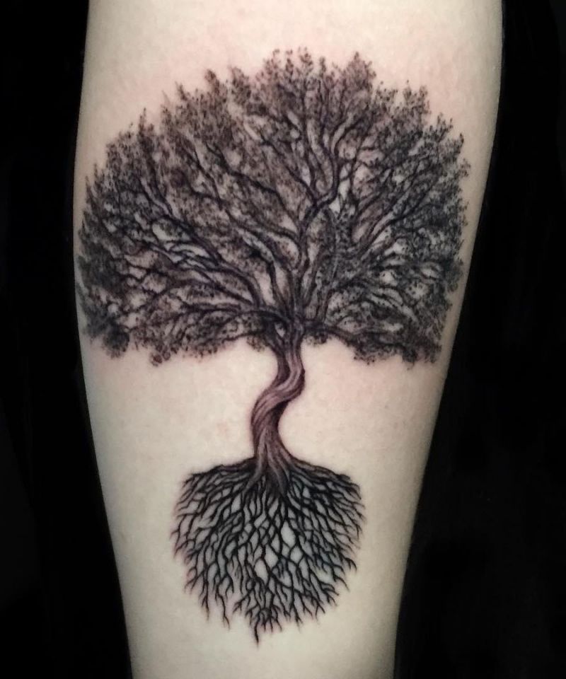 30 Pretty Tree Roots Tattoos for Your Inspiration