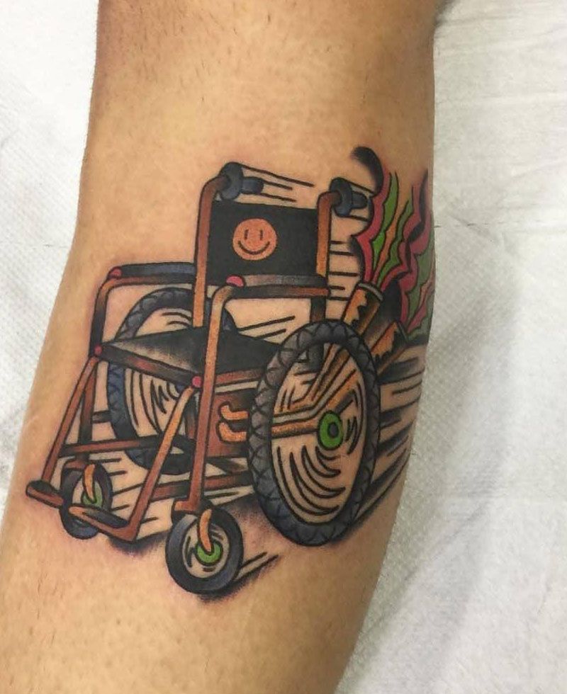 30 Unique Wheel Chair Tattoos You Must Try