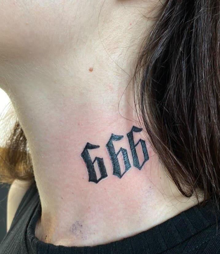 30 Pretty 666 Tattoos to Inspire You