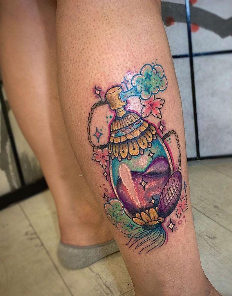 30 Elegant Perfume Bottle Tattoos You Can Copy