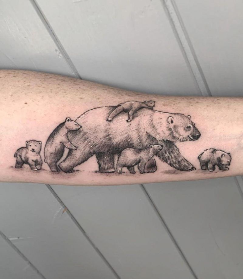 30 Gorgeous Polar Bear Tattoos to Inspire You