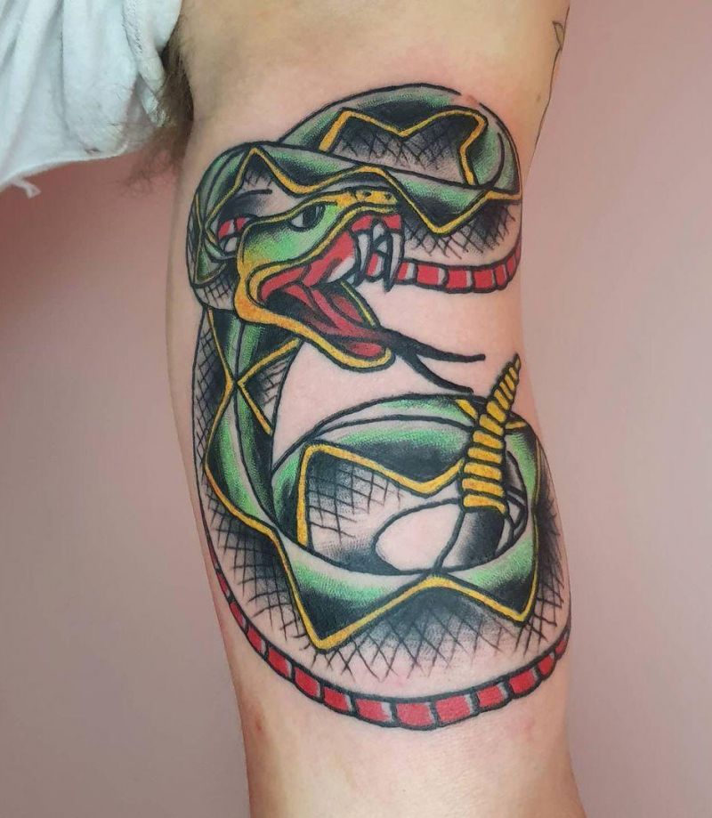 30 Pretty Rattlesnake Tattoos You Can Copy