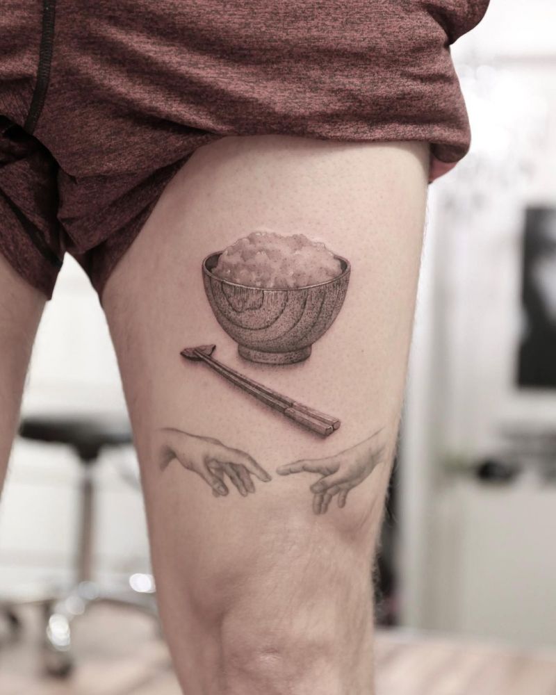 30 Unique Rice Bowl Tattoos to Inspire You