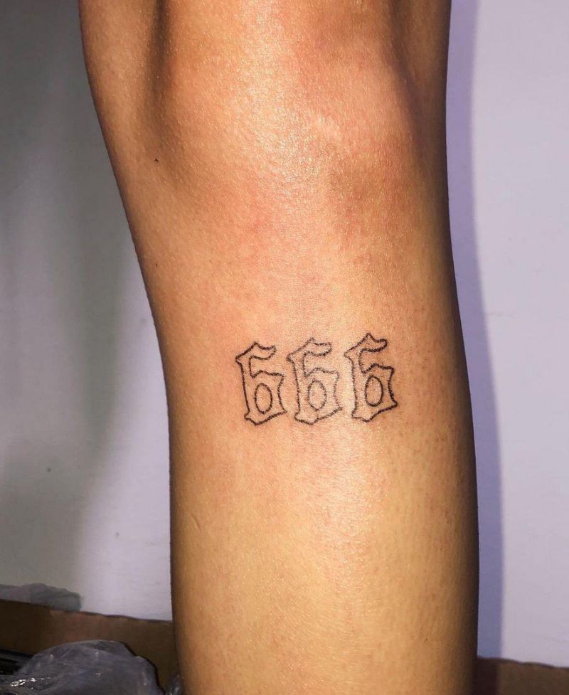 30 Pretty 666 Tattoos to Inspire You