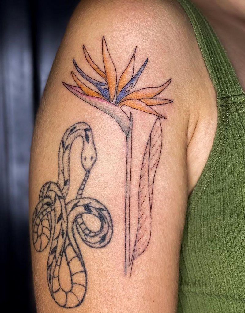 30 Pretty Bird of Paradise Tattoos You Must See