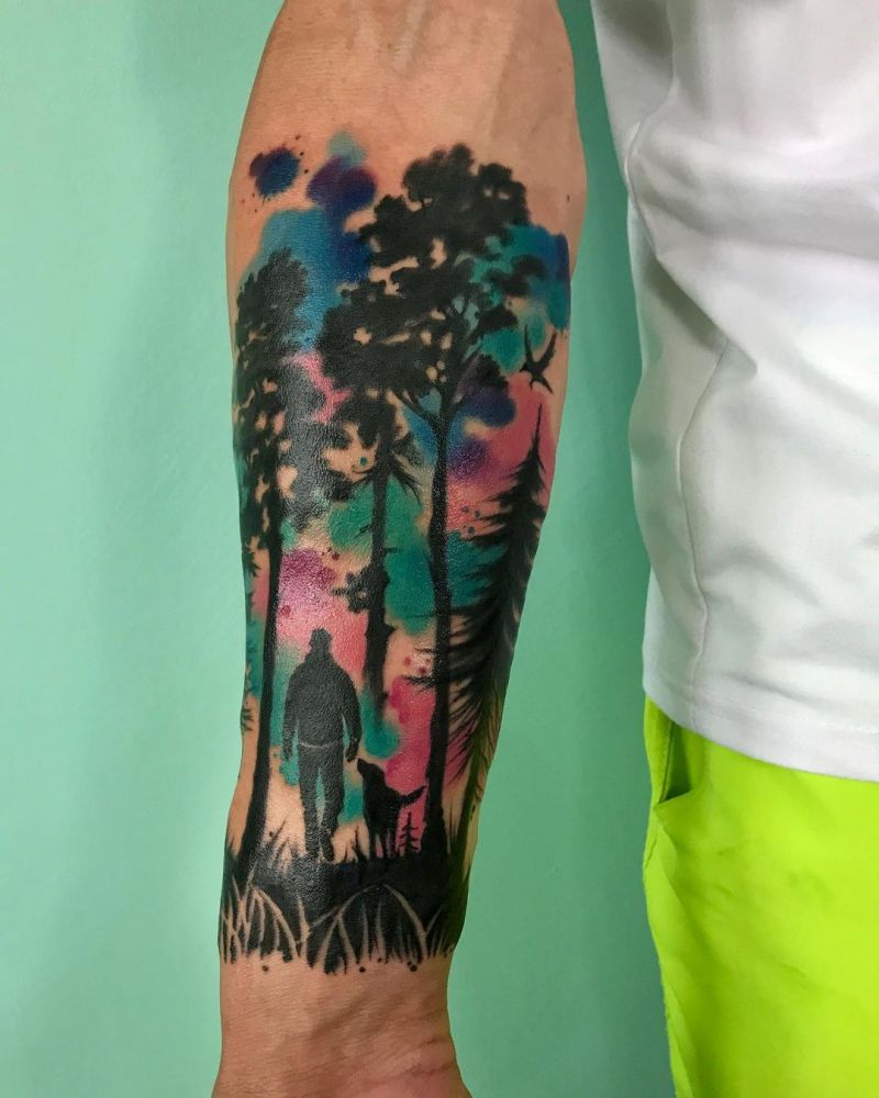 30 Pretty Forest Tattoos for Your Inspiration