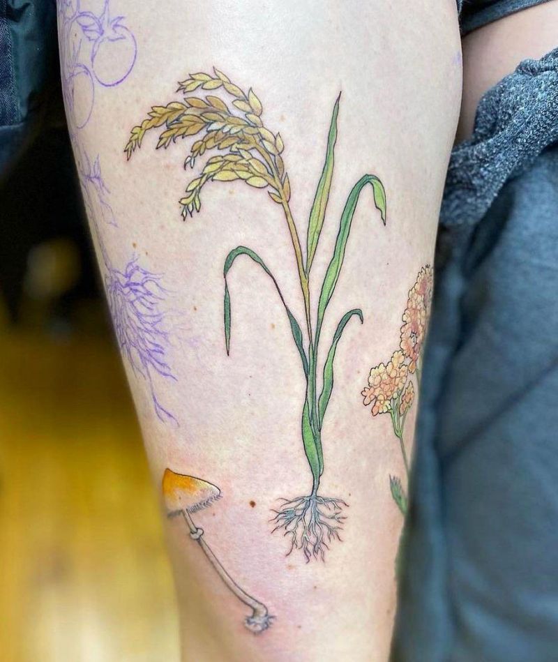 30 Pretty Rice Plant Tattoos You Will Love