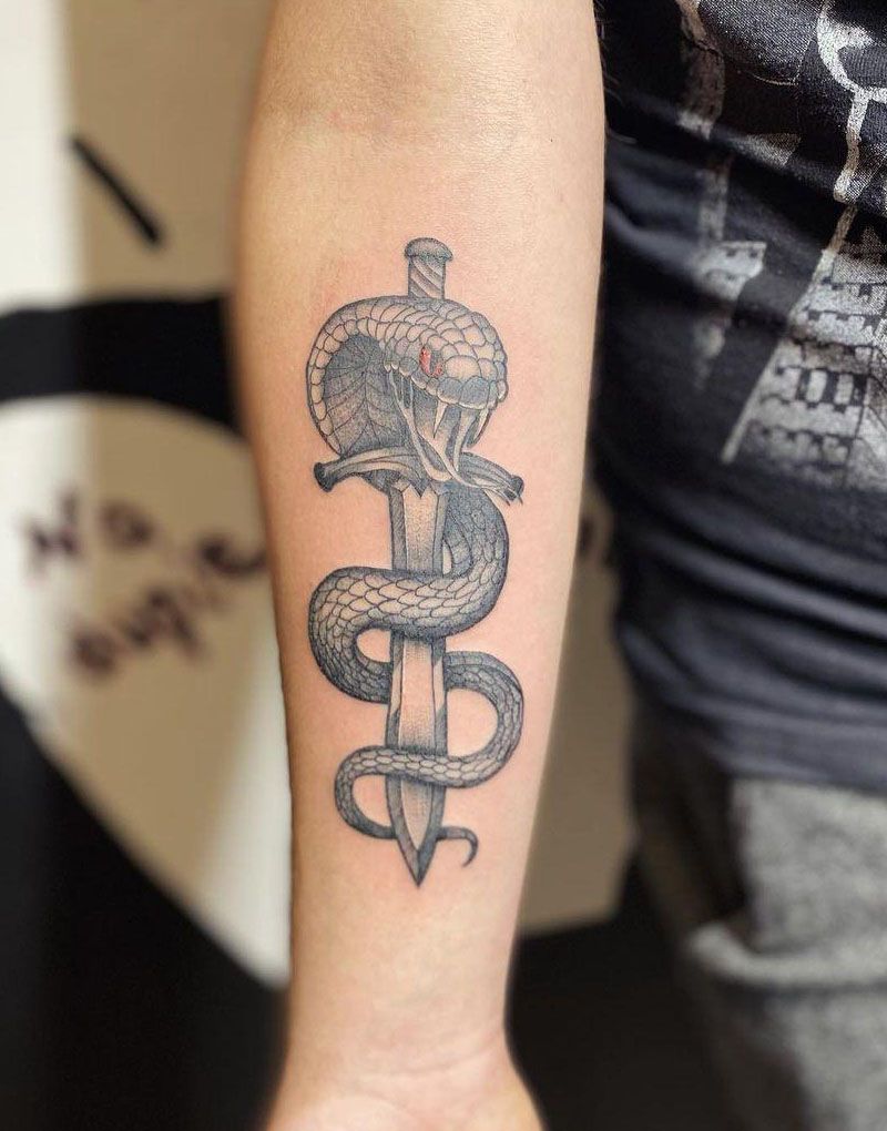 30 Pretty Snake and Sword Tattoos You Will Love