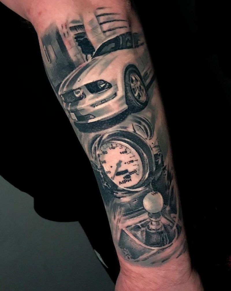 30 Excellent Speedometer Tattoos You Must Try