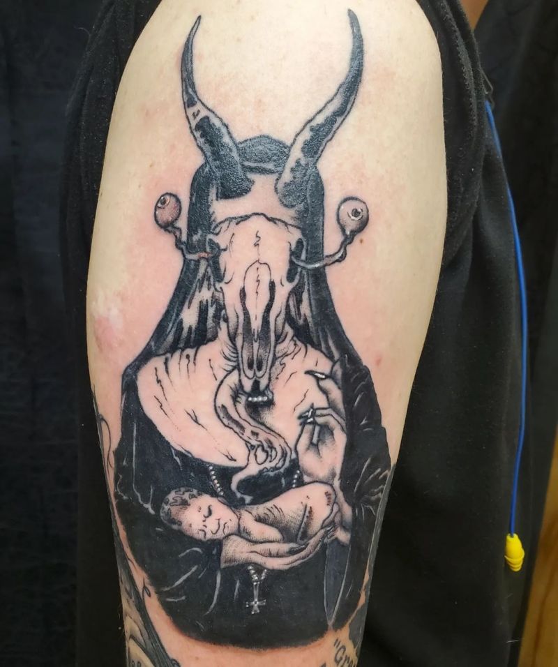 30 Pretty Baphomet Tattoos to Inspire You