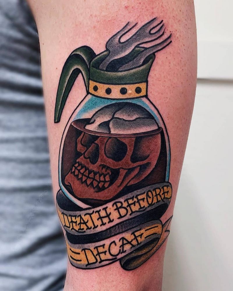 30 Pretty Death Before Decaf Tattoos to Inspire You