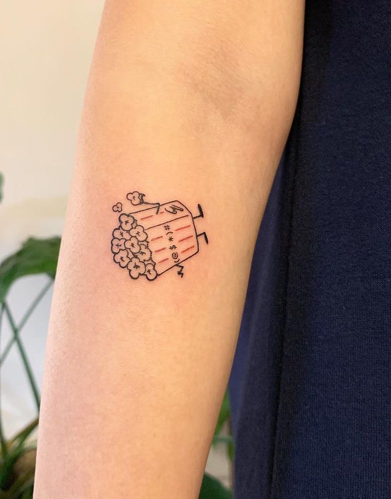 30 Pretty Popcorn Tattoos You Can Copy