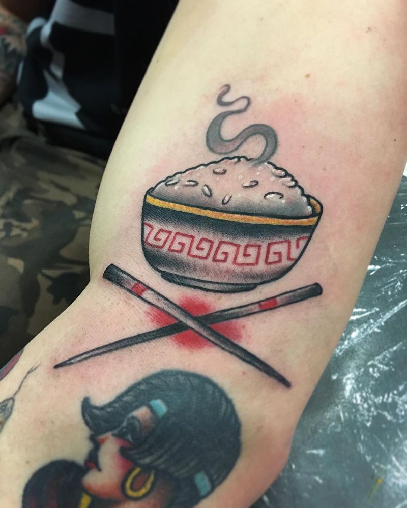 30 Unique Rice Bowl Tattoos to Inspire You