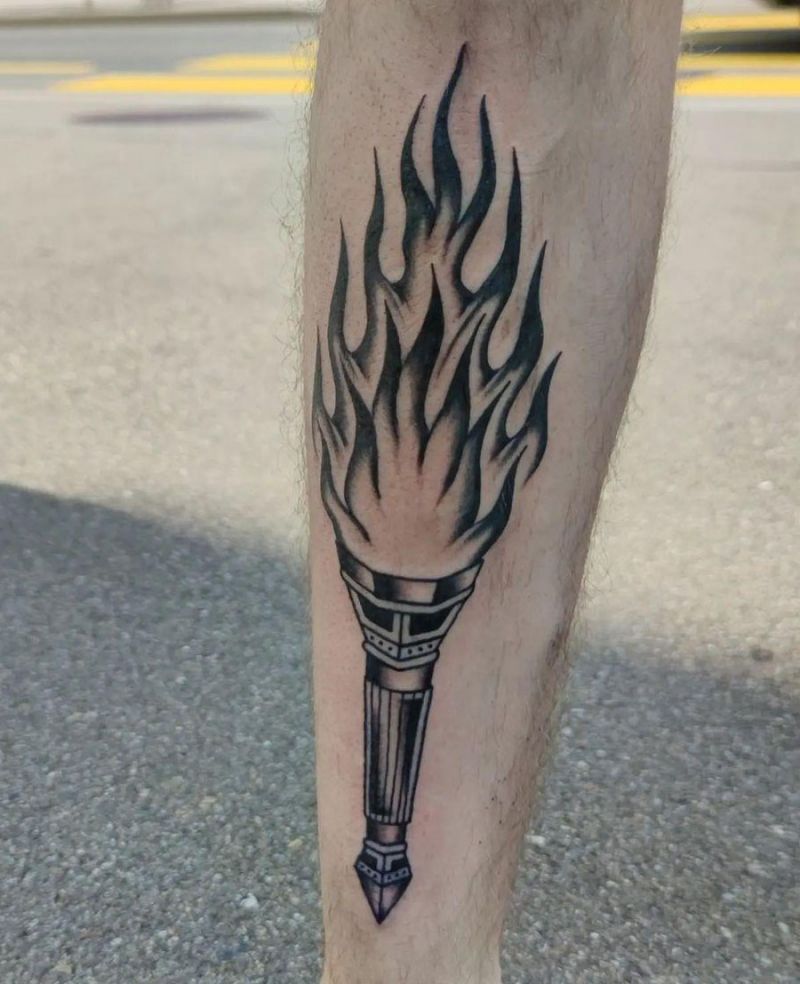 30 Gorgeous Torch Tattoos to Inspire You