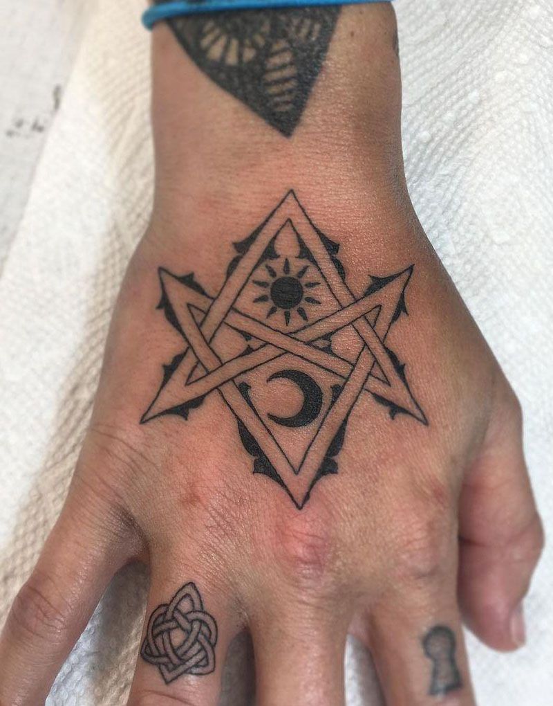 24 Pretty Unicursal Hexagram Tattoos You Can Copy