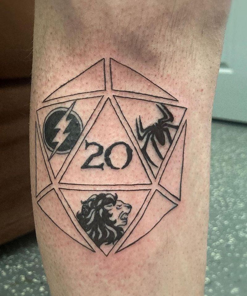 30 Pretty D20 Tattoos You Can Copy