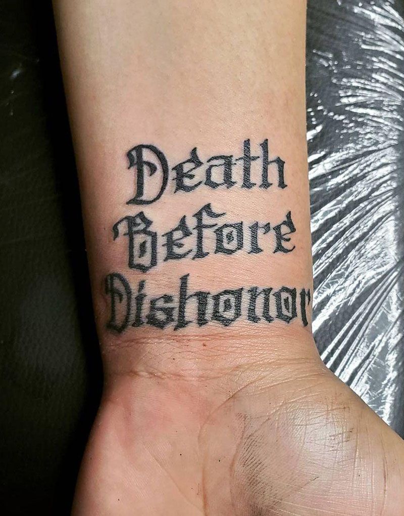 30 Pretty Death Before Dishonor Tattoos for Your Inspiration