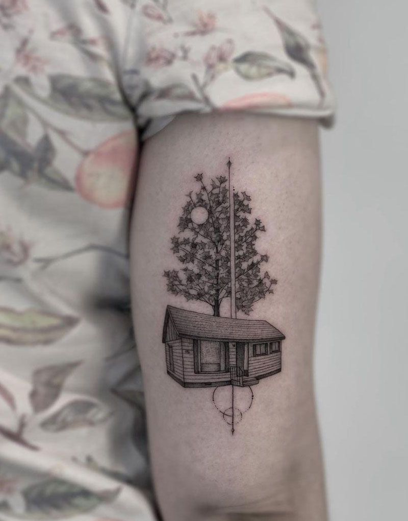 30 Pretty House Tattoos You Can Copy
