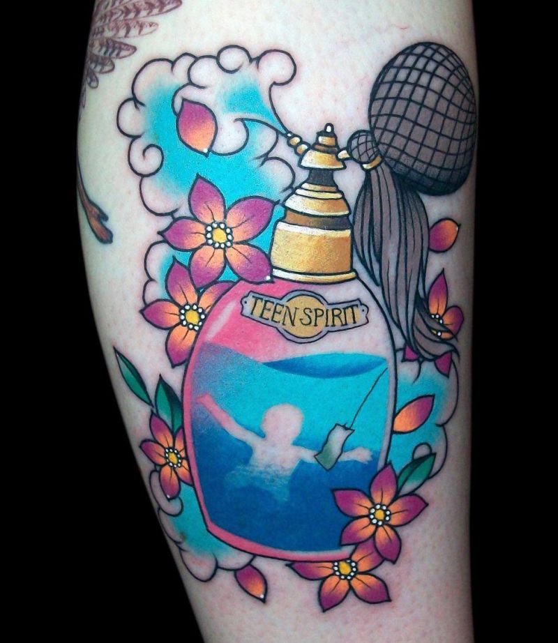 30 Elegant Perfume Bottle Tattoos You Can Copy