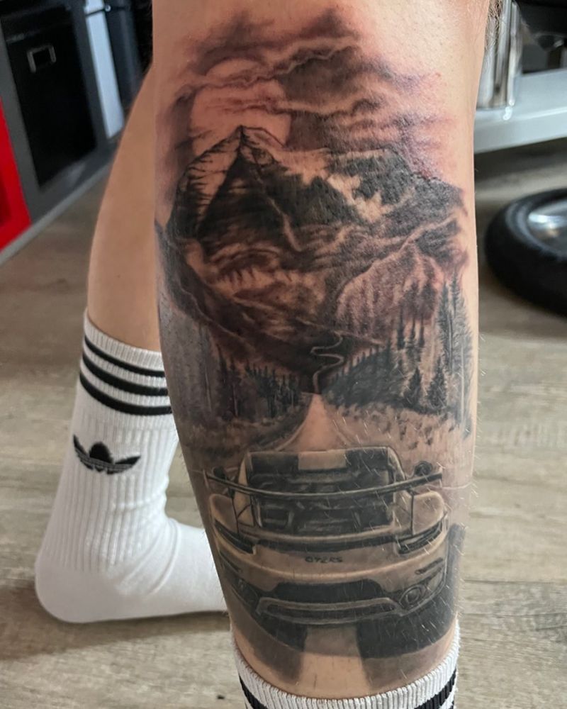 30 Pretty Road Trip Tattoos to Inspire You