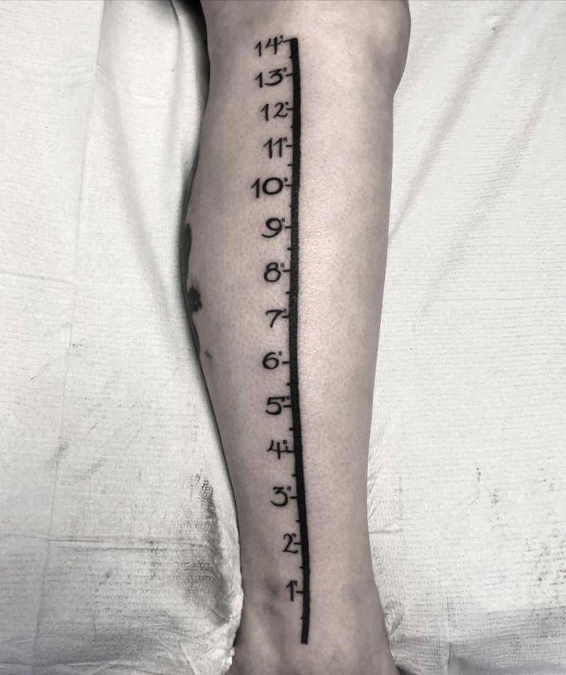 30 Pretty Ruler Tattoos You Will Love