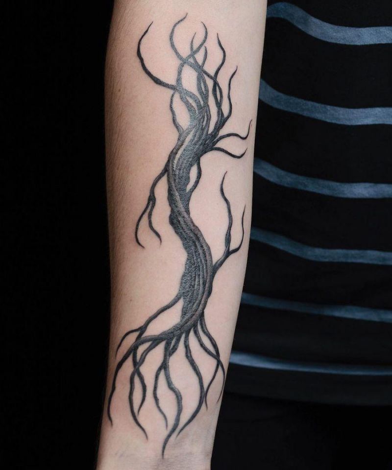 30 Pretty Tree Roots Tattoos for Your Inspiration