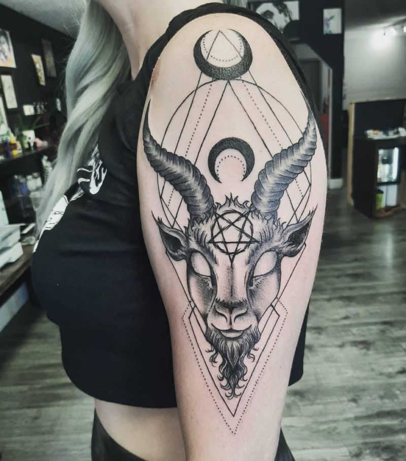 30 Pretty Baphomet Tattoos to Inspire You