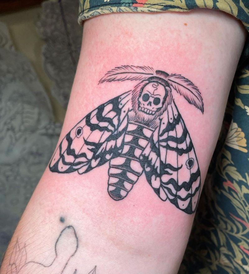 30 Gorgeous Death Moth Tattoos for Your Inspiration