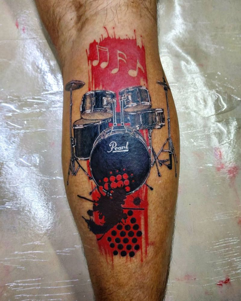 30 Pretty Drum Tattoos You Must Love