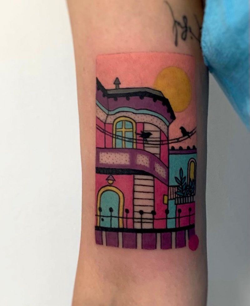 30 Pretty House Tattoos You Can Copy