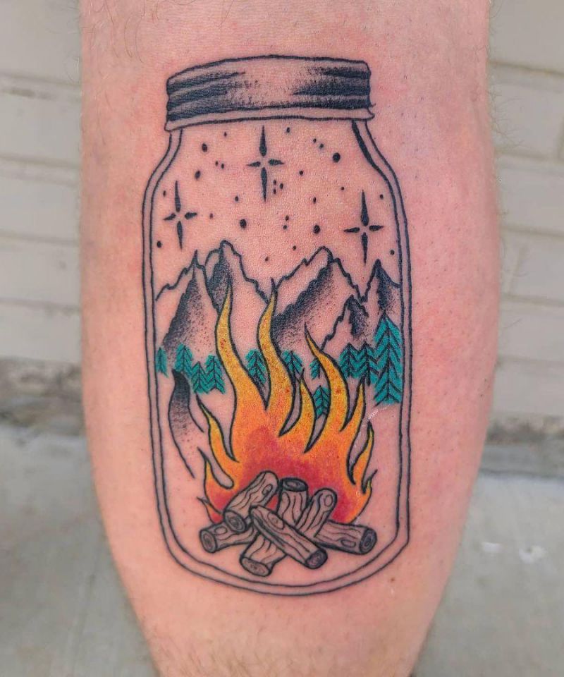 30 Pretty Mason Jar Tattoos You Must Love