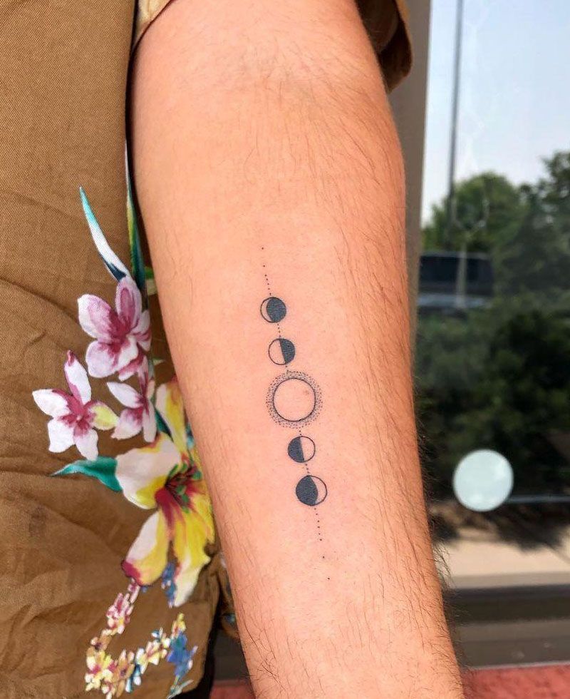 30 Pretty Moon Phase Tattoos You Must Love