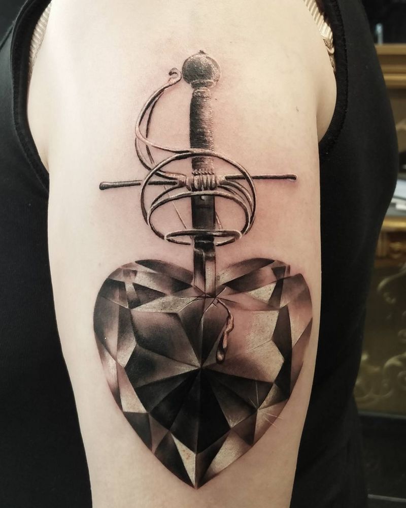 27 Pretty Rapier Tattoos You Must Try