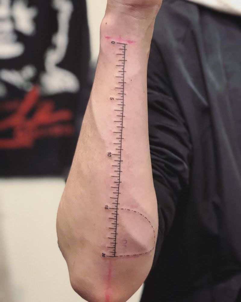 30 Pretty Ruler Tattoos You Will Love