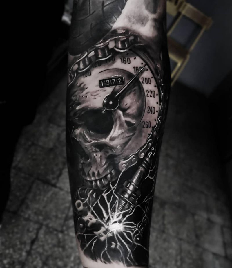 30 Excellent Speedometer Tattoos You Must Try