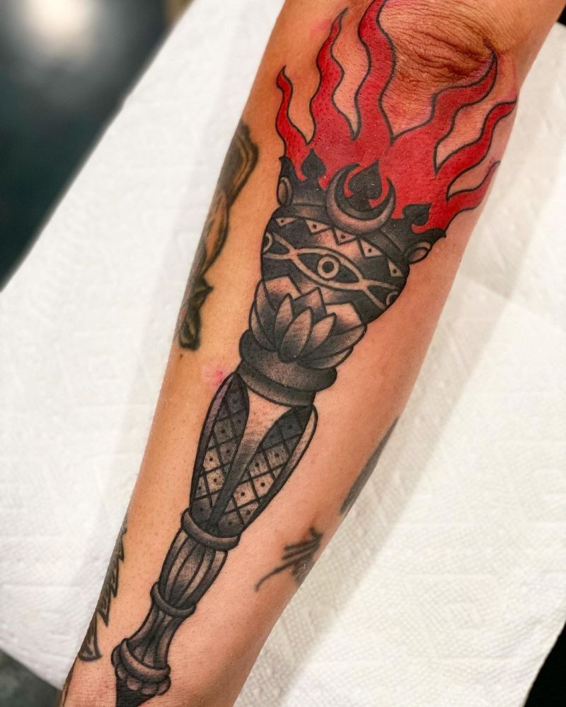 30 Gorgeous Torch Tattoos to Inspire You