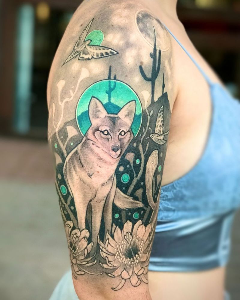 30 Gorgeous Coyote Tattoos You Must See