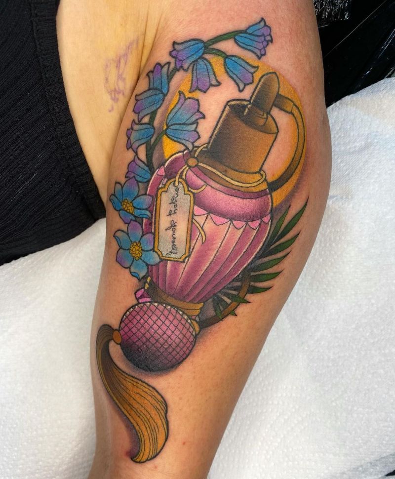 30 Elegant Perfume Bottle Tattoos You Can Copy