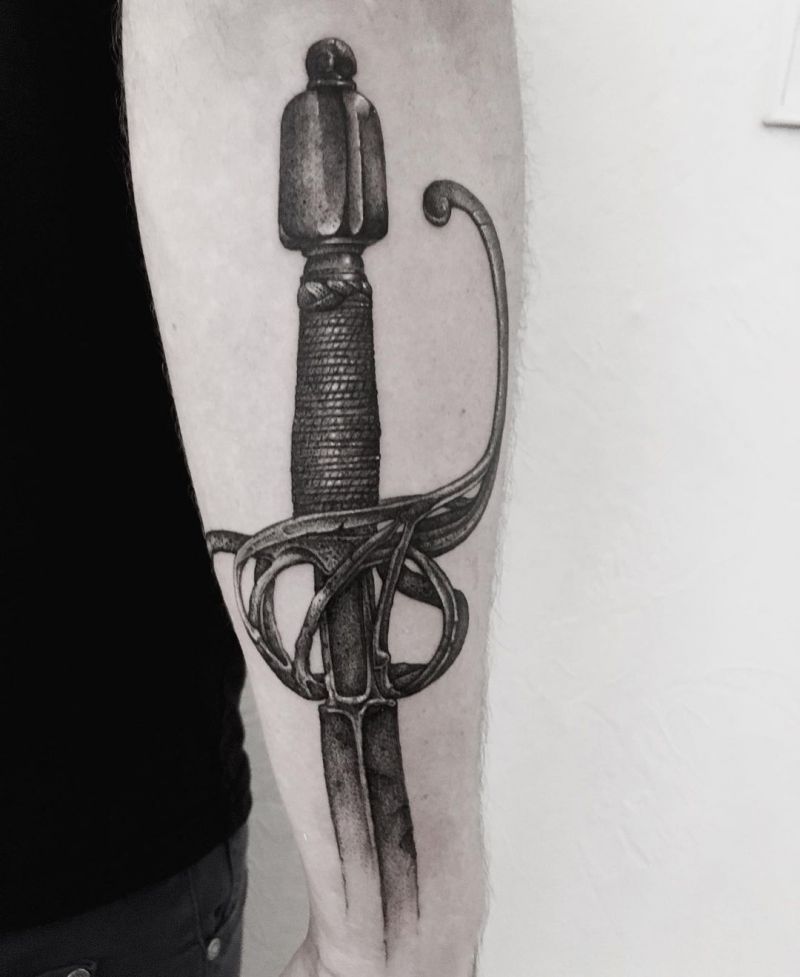 27 Pretty Rapier Tattoos You Must Try