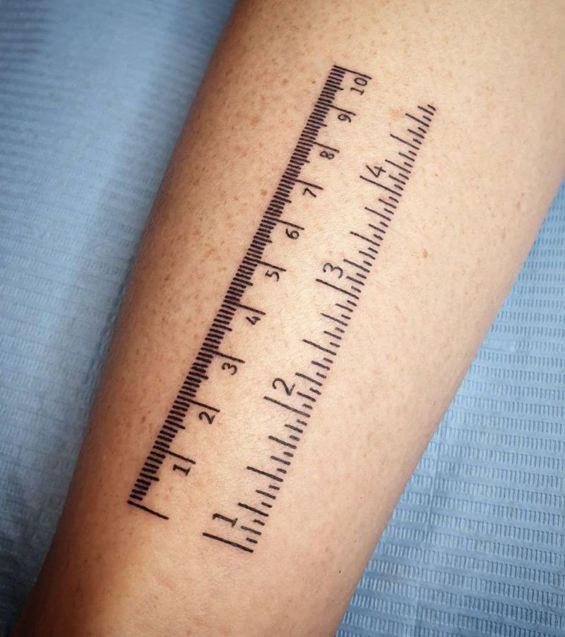 30 Pretty Ruler Tattoos You Will Love
