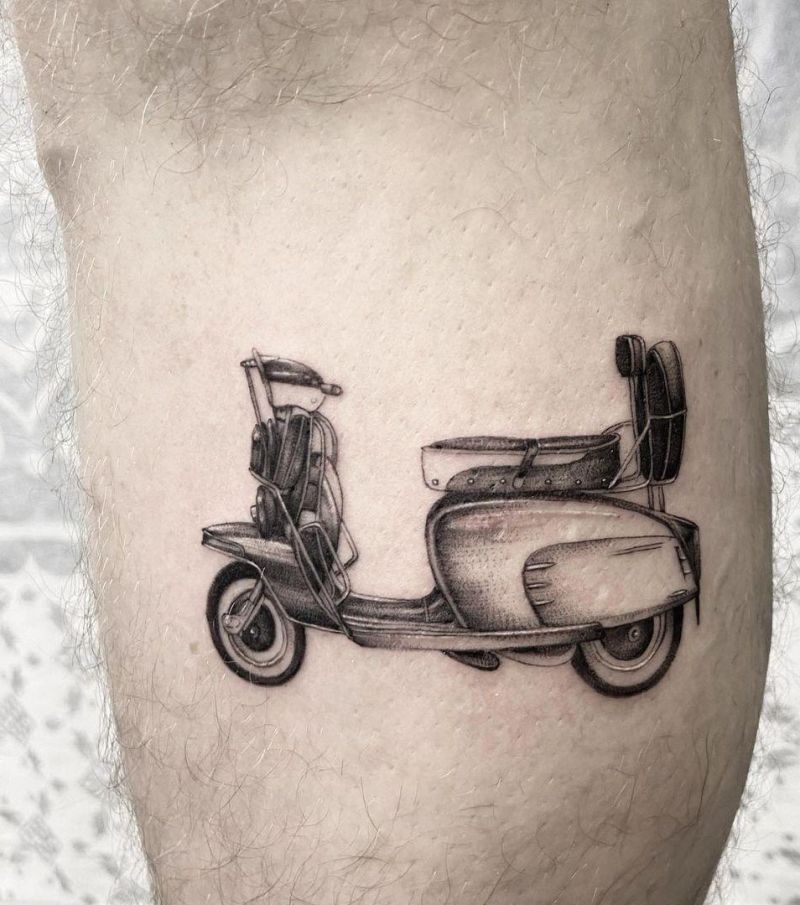 30 Pretty Scooter Tattoos You Will Love