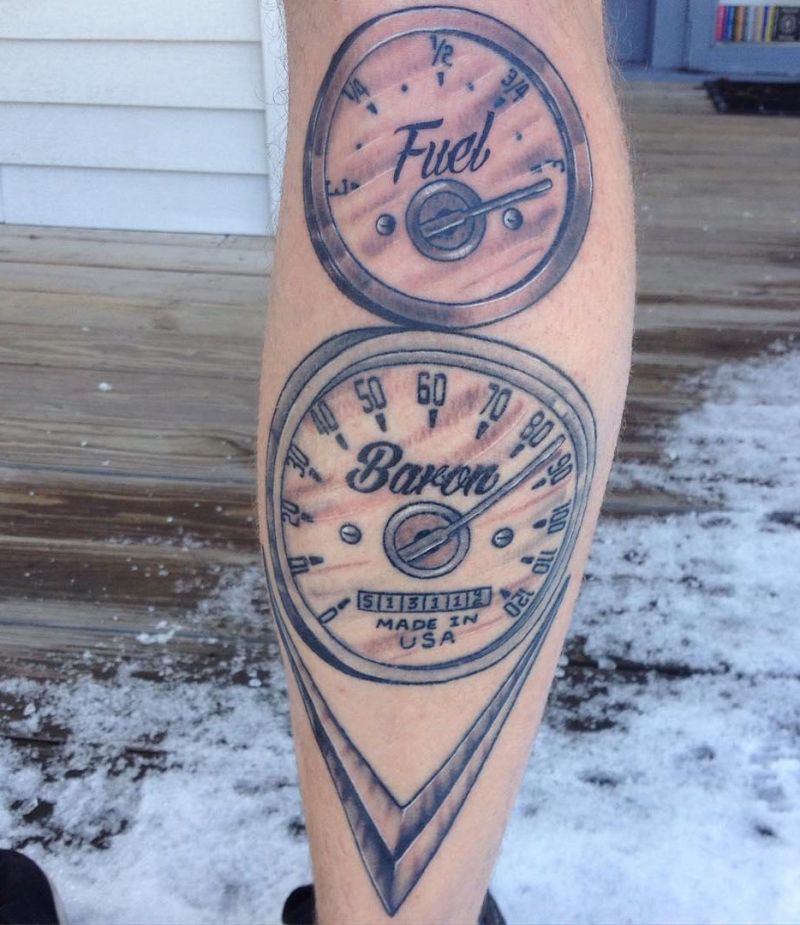 30 Excellent Speedometer Tattoos You Must Try