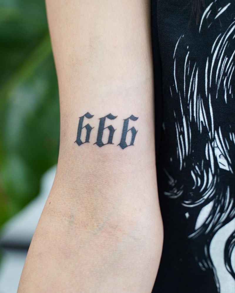 30 Pretty 666 Tattoos to Inspire You