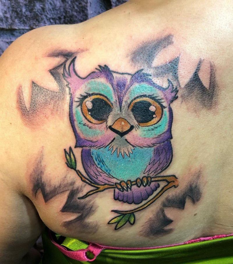 30 Cute Baby Owl Tattoos You Can Copy