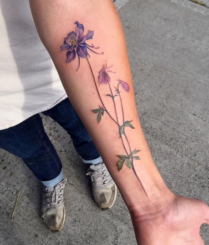 30 Pretty Columbine Tattoos You Will Love