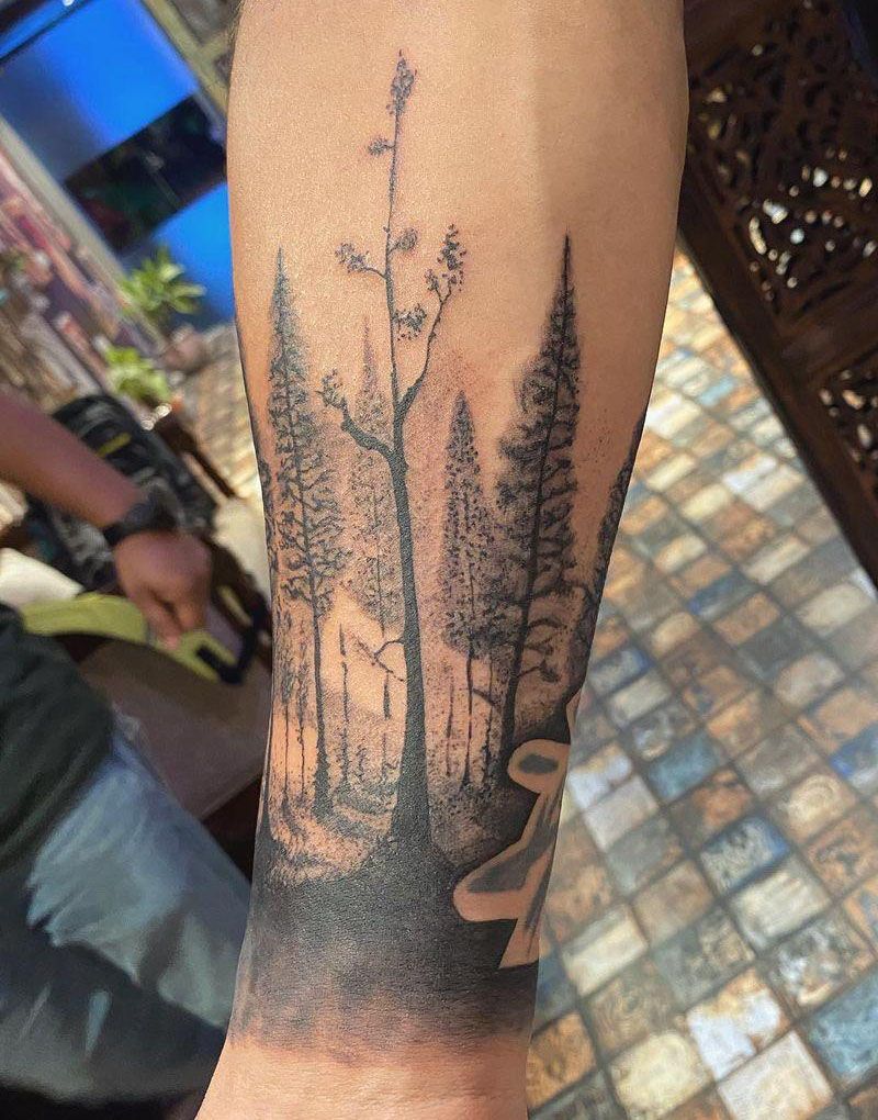 30 Pretty Forest Tattoos for Your Inspiration