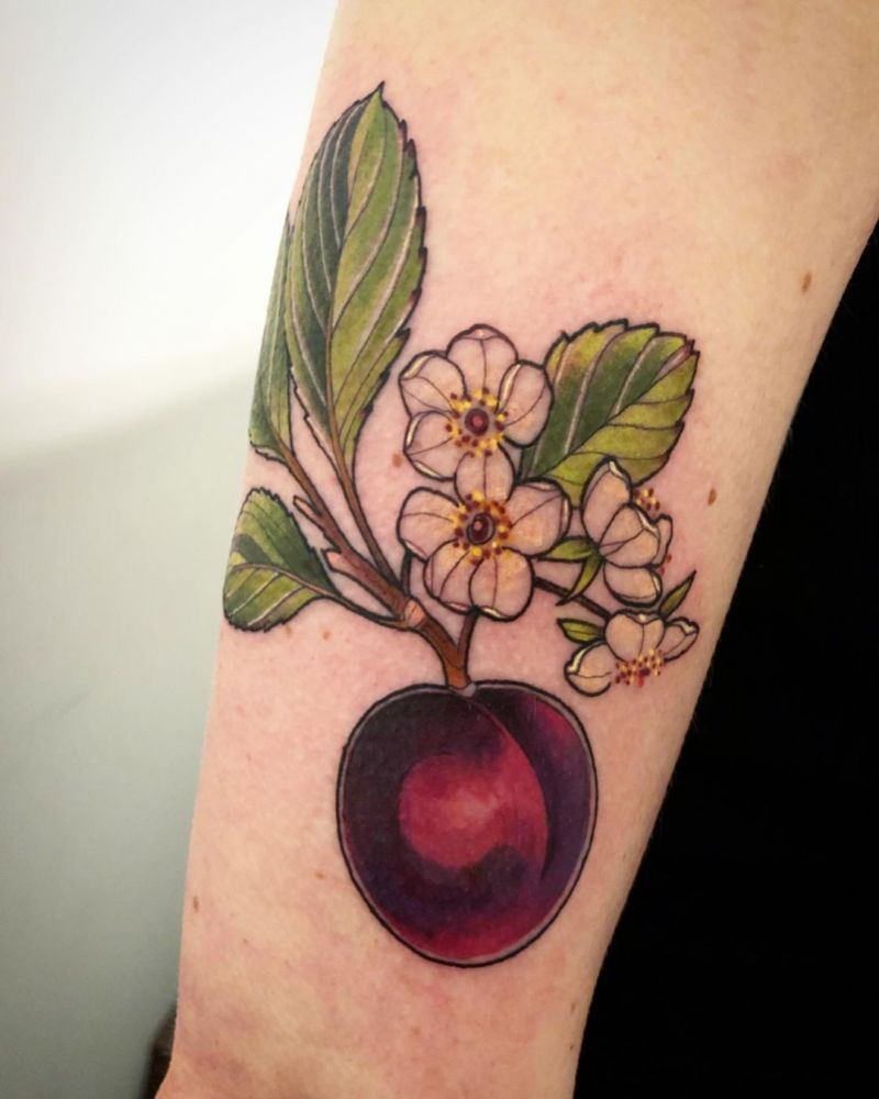 30 Pretty Plum Tattoos You Can Copy