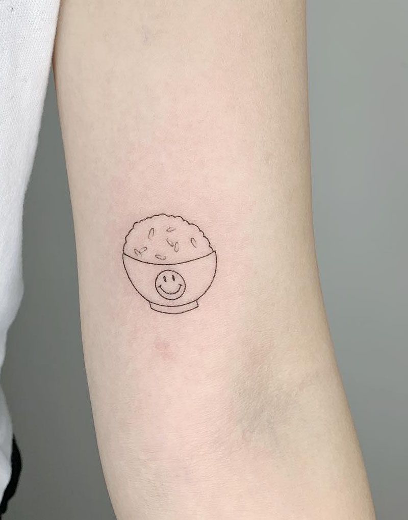 30 Unique Rice Bowl Tattoos to Inspire You