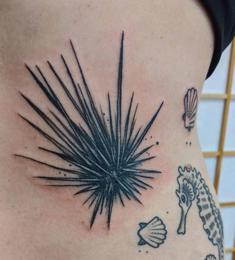 30 Pretty Sea Urchin Tattoos You Can Copy